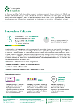 Innovazione culturale_Compagnia di San Paolo