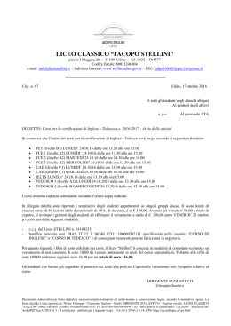 certificazioni - Liceo classico "Jacopo Stellini"