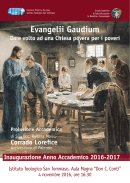Evangelii Gaudium - Istituto Teologico San Tommaso