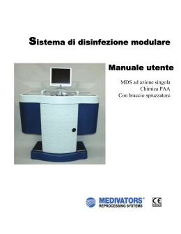 Sistema di disinfezione modulare Manuale utente