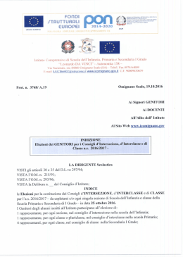 Indizione elezioni a.s. 2016/2017
