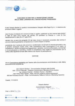 17/10/2016 concorso di idee per la rivisitazione leisure delle aree