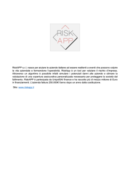 RiskAPP - Capri Startup 2016