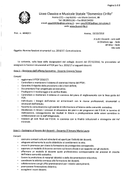 Nomina Funzioni strumentali