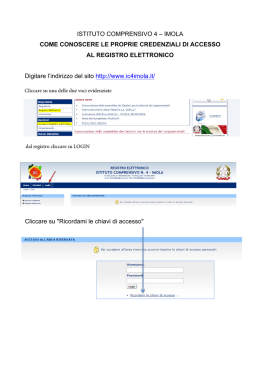 assegnazione/recupero password - Istituto Comprensivo n. 4 di Imola