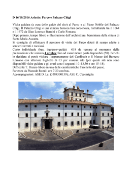 D 16/10/2016 Ariccia: Parco e Palazzo Chigi Visita