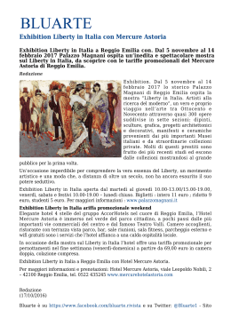 Exhibition Liberty in Italia con Mercure Astoria