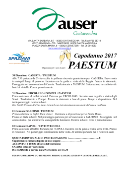 Capodanno Auser Paestum 2017 - Benvenuti in Auser Civitavecchia