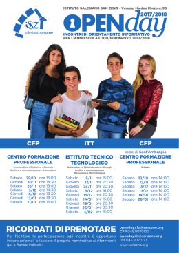 Per facilitare la partecipazione agli incontri, &egrave; opportuno
