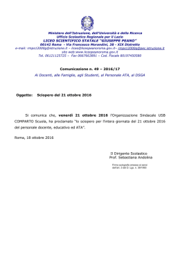 n.049 &ndash; SCIOPERO DEL 21.10.2016