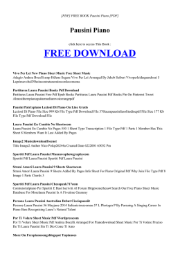 free ebook pausini piano pdf