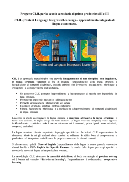 progetto CLIL - Scuola Dame Inglesi
