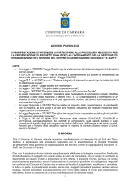 avviso pubblico - Portale Trasparenza Comune di Carrara