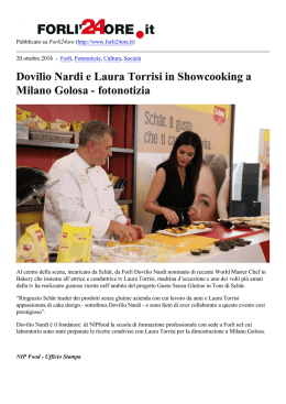 Dovilio Nardi e Laura Torrisi in Showcooking a Milano