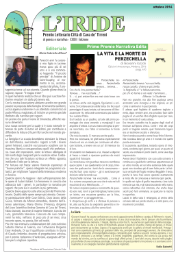 Premio Letterario Citt&agrave; di Cava de` Tirreni Editoriale LA VITA