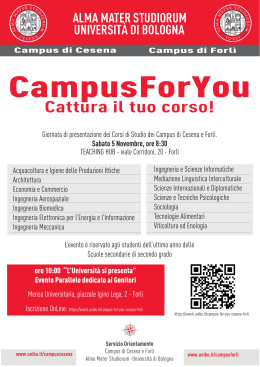 Poster CampusForYou Forlì