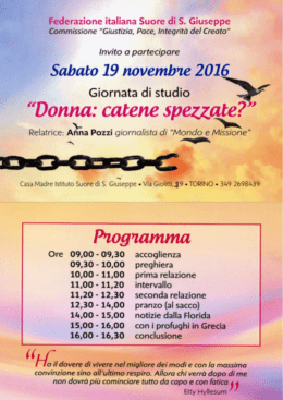 +INFO - Suore di San Giuseppe