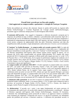Il comunicato stampa - pdf - Direzione regionale Emilia Romagna