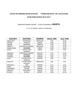 Scuola di MARTA