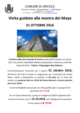 Visita guidata alla mostra dei Maya