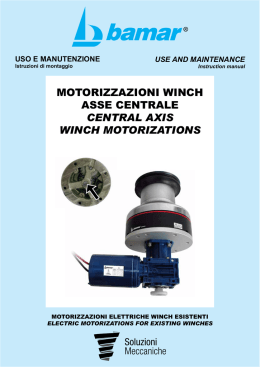 Manual for main axis winch