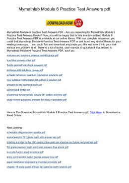 mymathlab module 6 practice test answers pdf
