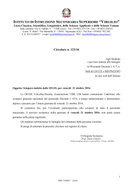 Sciopero del 21 ottobre 2016 - Liceo Virgilio-Redi