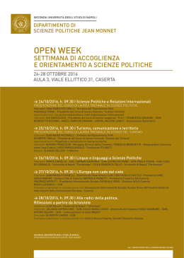 OPEN WEEK - Seconda Università degli Studi di Napoli