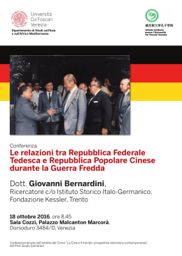 Le relazioni tra Repubblica Federale Tedesca e