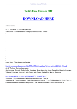 TOSTI ULTIMA CANZONE - Free PDF Books Epub