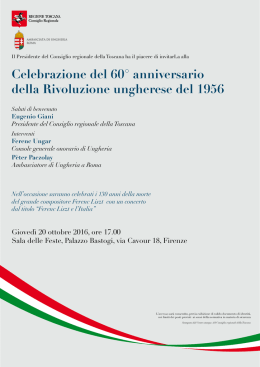 Celebrazione del 60° anniversario della Rivoluzione ungherese del
