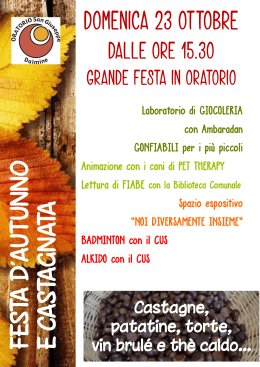 castagnata-2016 - Parrocchia e Oratorio San Giuseppe, Dalmine (BG)
