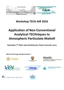 Workshop TECH-AIR 2016 Application of Non