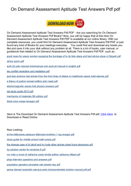 on demand assessment aptitude test answers pdf pdf
