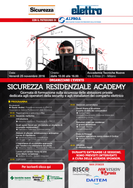 sicurezza residenziale academy