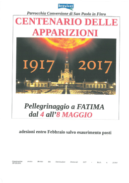 pellegrinaggio fatima - Parrocchia di Flero