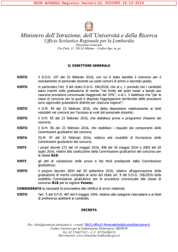 B18 decreto graduatoria Veneto rettificato