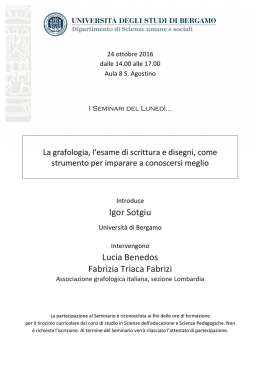 locandina 24 ottobre - Università degli Studi di Bergamo