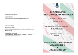 referendum costituzionale - Comune di San Giorgio di Mantova