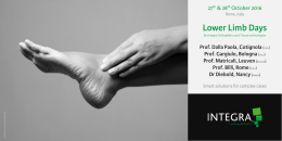 Lower Limb Days - Prof. Luca Dalla Paola