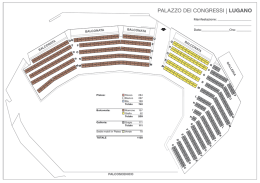 Planimetria Posti Sala A - 2 - Palazzo dei Congressi Lugano