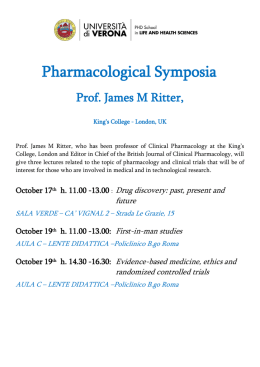 Pharmacological Symposia
