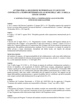 Esperto in Sanità Pubblica - Agenzia Italiana per la Cooperazione