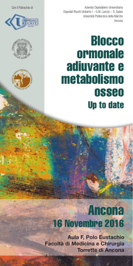 Ancona Blocco ormonale adiuvante e metabolismo osseo