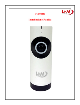 Manuale Telecamera Ip Wireless LKM Security® con ottica Fish