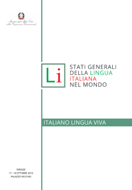 Libro Bianco sulla diffusione dell`italiano nel mondo 2016