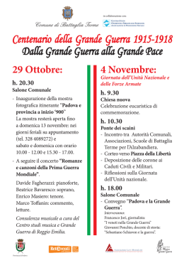 4NOVEMBRE2016 70x100 - Comune di Battaglia Terme