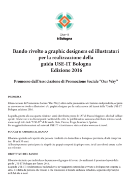 Bando USE-IT per graphic designer e illustratori
