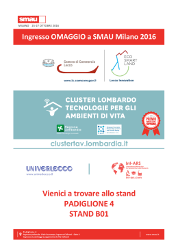 biglietto gratuito - Cluster Lombardo TAV