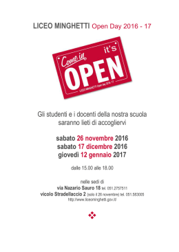 volantino open day 2016-17
